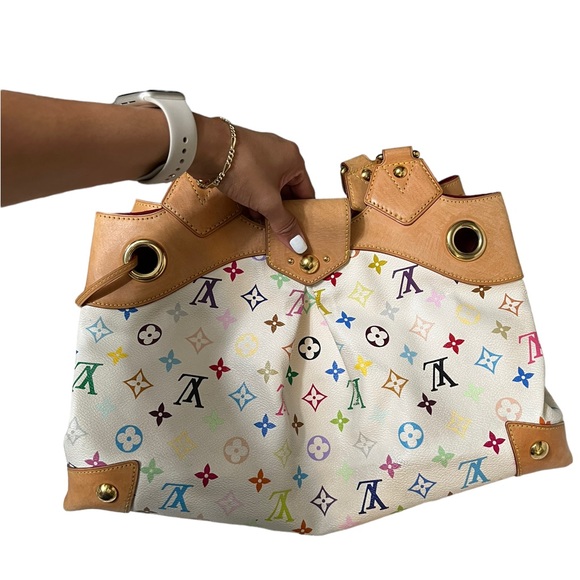 LOUIS VUITTON Authentic Multi Color Ursula Bag Purse Satchel Tote - Picture 9 of 13
